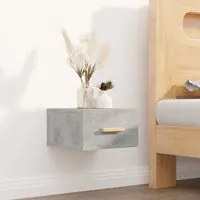 Comodino a Muro Grigio Cemento 35x35x20 cm 812842