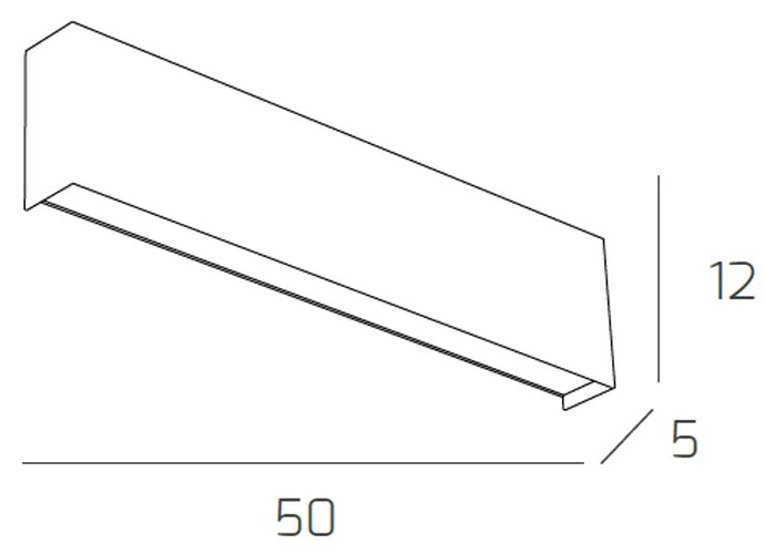 Applique Moderna Wally Metallo Sabbia 2 Luci 2G11 50Cm