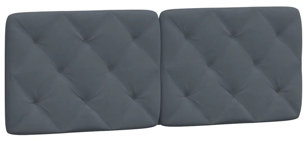 Letto con materasso grigio scuro 120x200 cm in velluto