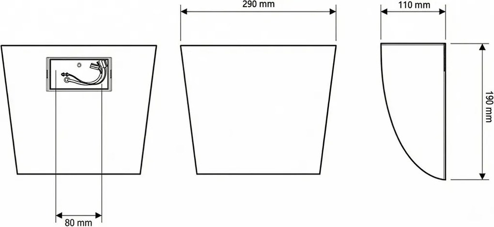 Applique da Parete E14 Curva Luce Indiretta in Gesso Pitturabile
