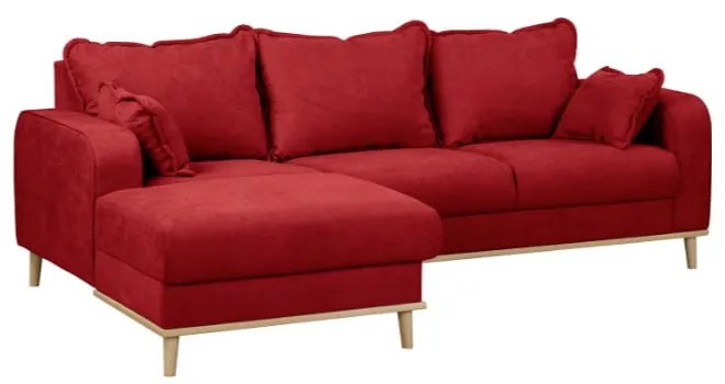 Divano angolare rosso (angolo sinistro) Beata - Ropez