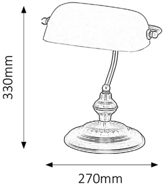 Rabalux 4038 - Lampada da tavolo BANK 1xE27/60W/230V