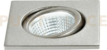 Incasso led polaris nikel quadrato 3w 300lm 4000k 6,6x6,6x5,7cm