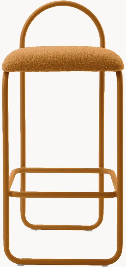 Sedia da bancone in bouclé con seduta imbottita Angui