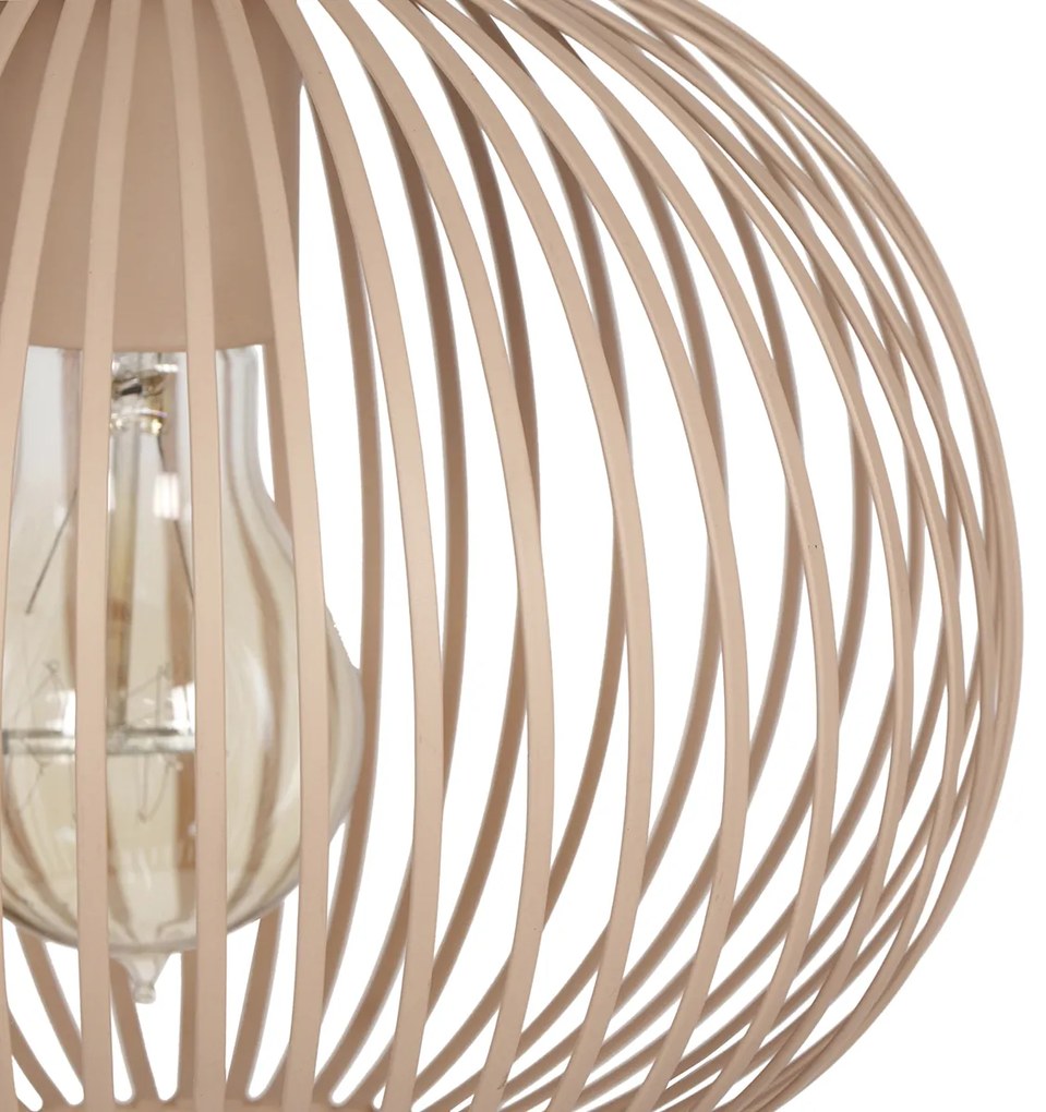 Lampada a sospensione moderna a filo nera con beige 23 cm - Gila