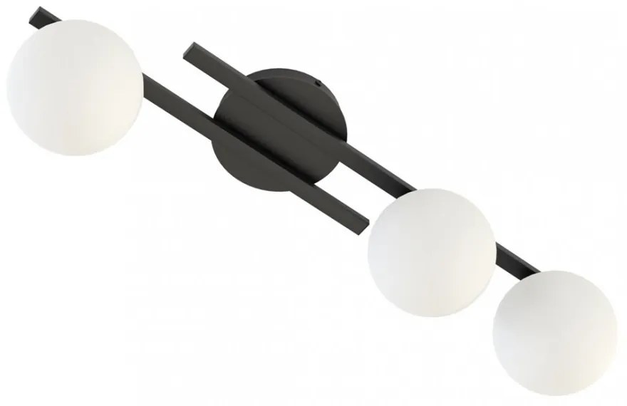 Lampada da soffitto in acciaio KAIRO 3 da interno 3xE14 Colore del corpo Nero e Bianco