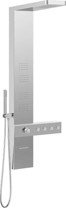Mexen Natan pannello doccia con bocca di erogazione, cromo - 7626-04-00