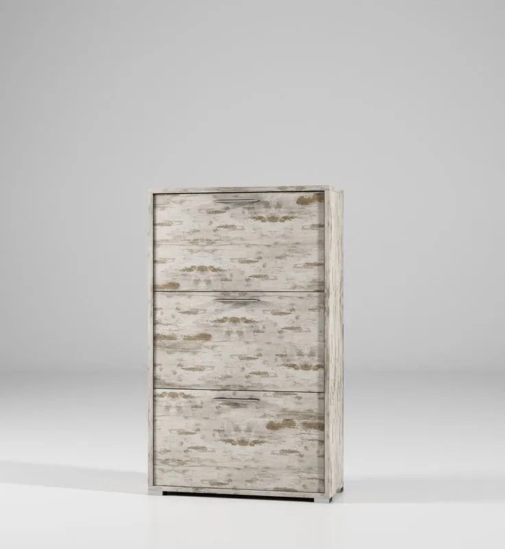 Scarpiera doppia profondità L 67 x H 147 x P 28 cm 18 paia, beige