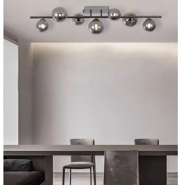 Wofi 7014-705W - Lampadario a plafone LED VILLA 7xG9/3W/230V nero