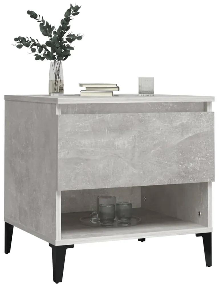 Tavolini 2pz grigio cemento 50x46x50 cm in legno multistrato