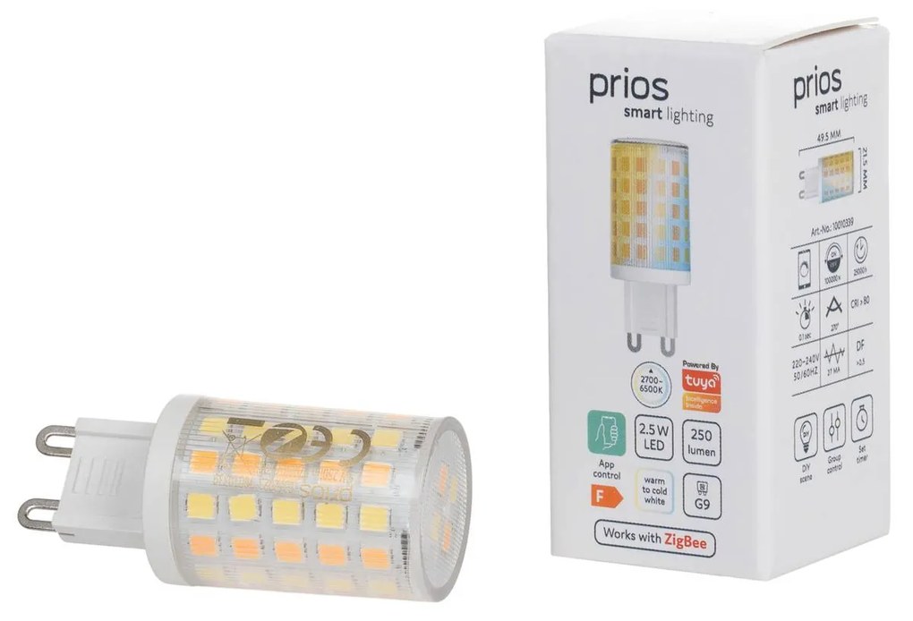 Prios LED G9 2,5W CCT Tuya ZigBee Philips Hue, 2x
