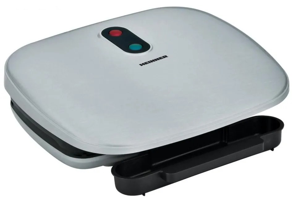 Heinner HEG-F1000SL - Grill a contatto 1000 W/230 V cromo satinato/nero