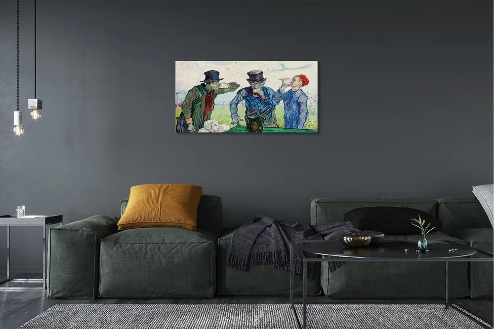 Quadro su tela Incontro degli uomini d'arte 100x50 cm
