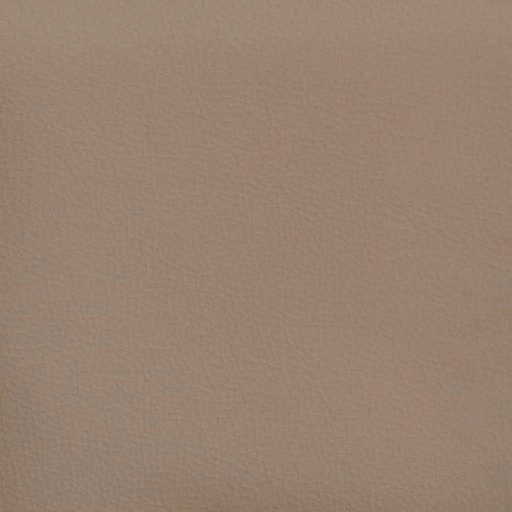 Poltrona con Poggiapiedi Cappuccino 60 cm in Similpelle