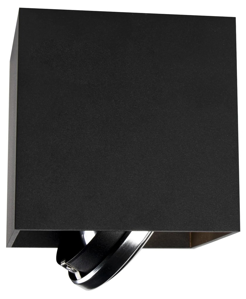 Faretto da incasso di design nero quadrato - Box