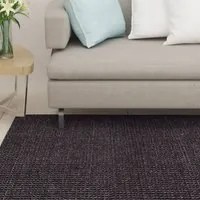 Tappeto in Sisal Naturale 80x250 cm Nero 136325