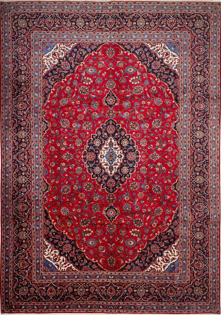 Kashan Tappeto persiano 450x300 Rosso (Iran) Annodato A Mano