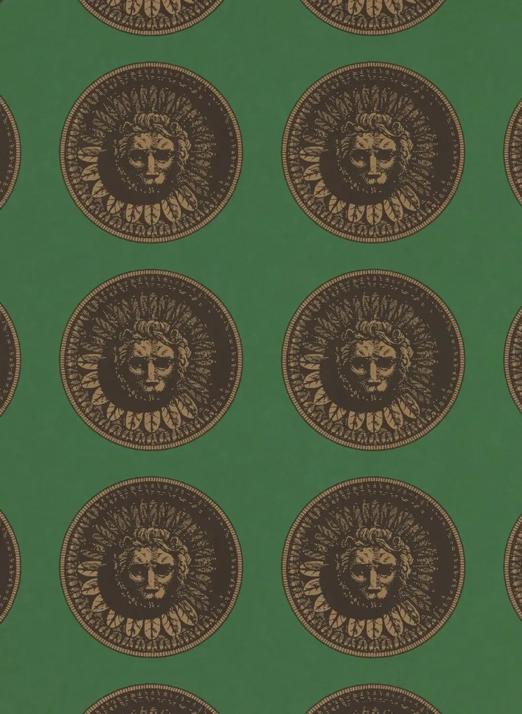 Zoffany Carta da parati Medallion - Malachite/ Gold