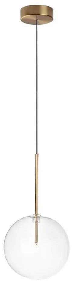 Ideal Lux - Lampadario LED a sospensione con filo EQUINOXE 1xG4/2W/230V diametro 20 cm ottone/limpido