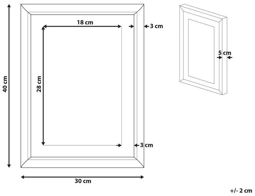 Quadro con cornice multicolore 30 x 40 cm ENEWARI Beliani