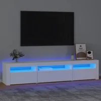 Mobile Porta TV con Luci LED Bianco 195x35x40 cm 3152738