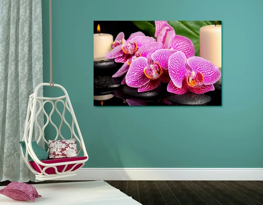 Quadro su tela – Composizione Zen con candele
