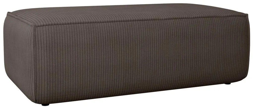 Pouf in Velluto a coste Marrone - AMELIA