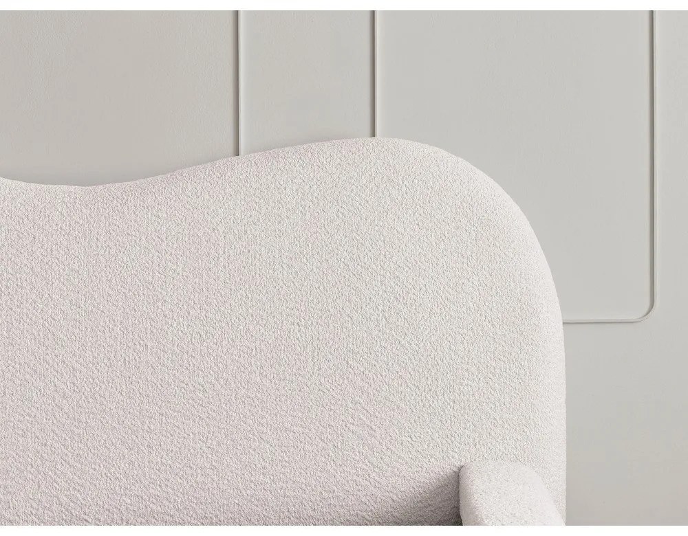 Letto matrimoniale bianco imbottito con spazio contenitivo con rete inclusa 180x200 cm Orlane – Bobochic Paris