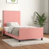 Giroletto con Testiera Rosa 80x200 cm in Velluto cod mxl 63291