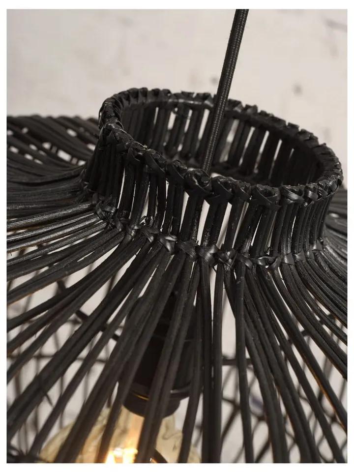 Lampada a sospensione in rattan nero , ⌀ 60 cm Madagascar - Good&amp;Mojo