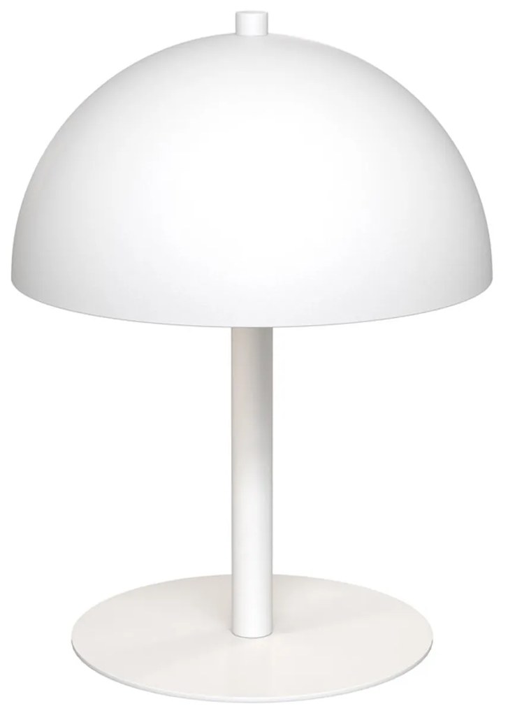 Lampada Da Tavolo Moderna Demetra Acciaio Bianco 2 Luci G9 Ip20