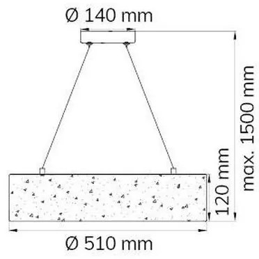 Wofi 6370.01.70.7000 - Lampadario LED a sospensione con filo LEIKA LED/21W/230V