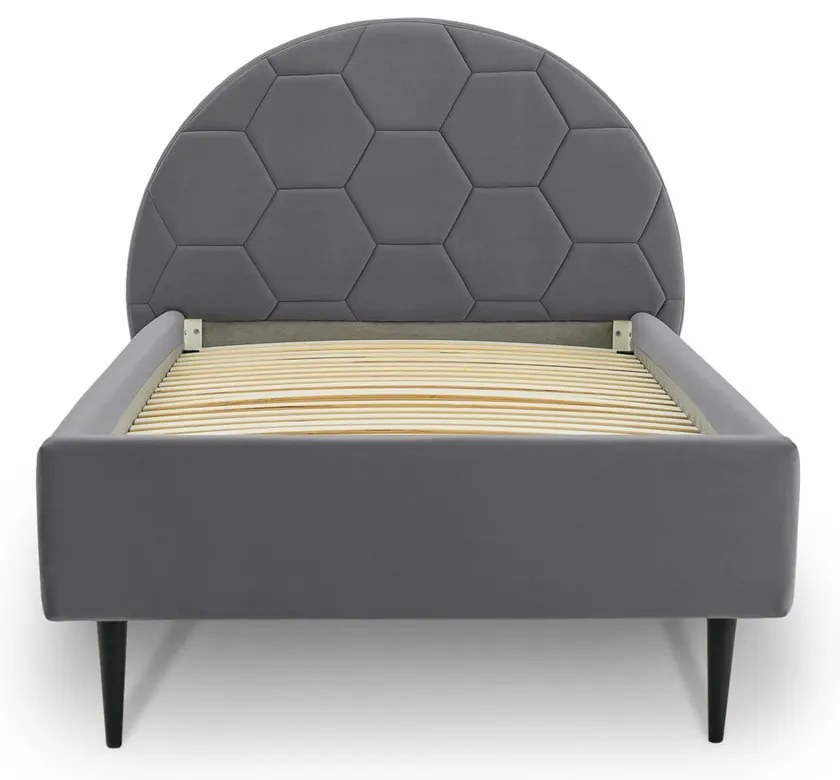 Letto grigio per bambini con contenitore 120x200 cm Mercury - Scandic