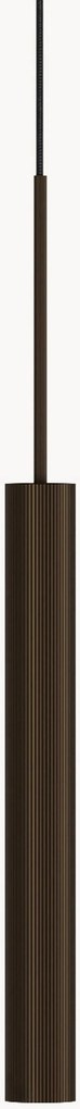 Lampada a sospensione piccola con superficie rigata Tubulaire, alt. 48 cm
