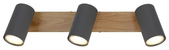 Globo 57911-3G - Faretto ROBBY 3xGU10/35W/230V grigio/marrone