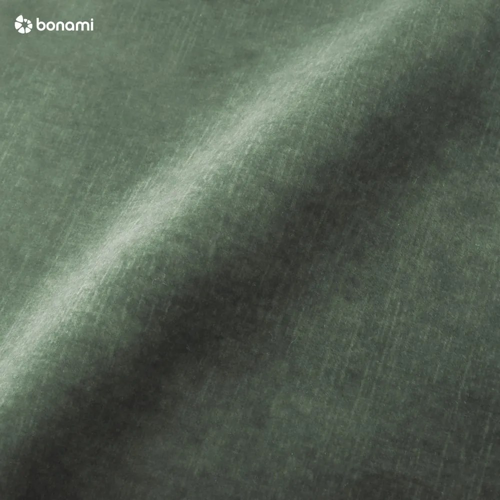 Pouf in velluto verde-grigio Adagio - Scandic