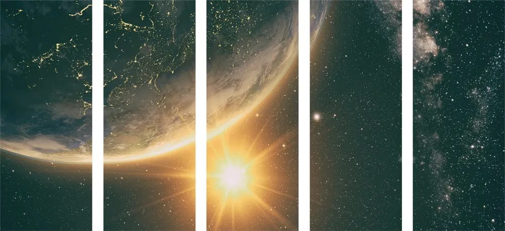 Quadri 5 pezzi – Vista dallo spazio