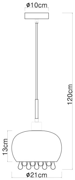 Globo 15839H - Lampadario a sospensione con filo CORRY 1xE27/9W/230V diametro 21 cm nero