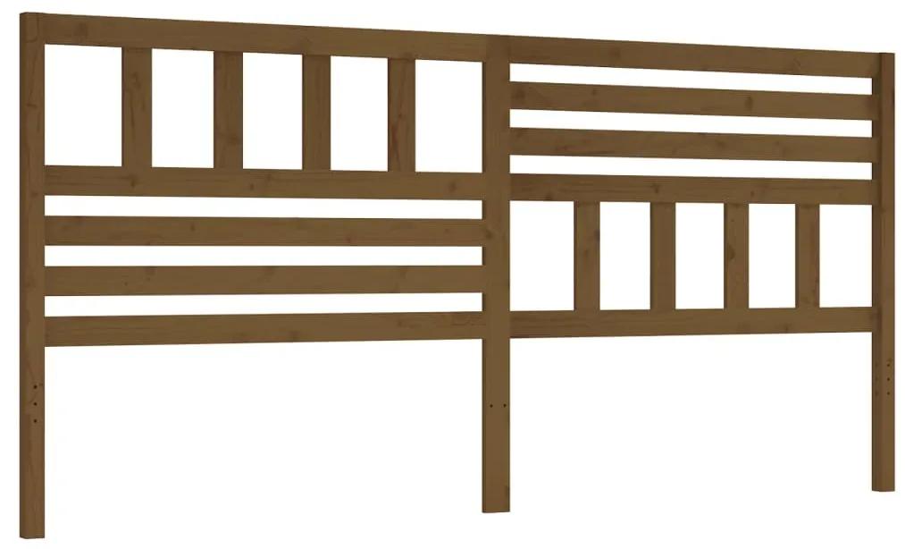 Testiera per letto miele 186x4x100 cm in legno massello di pino