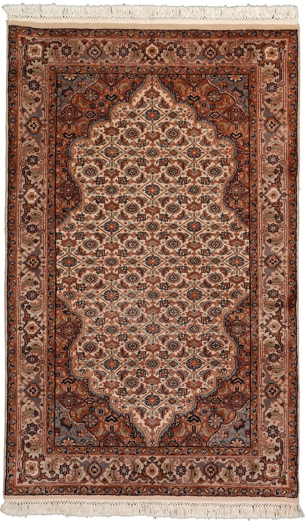 Persian Tappeto 150 x 90 Beige (Indian) Annodato A Mano