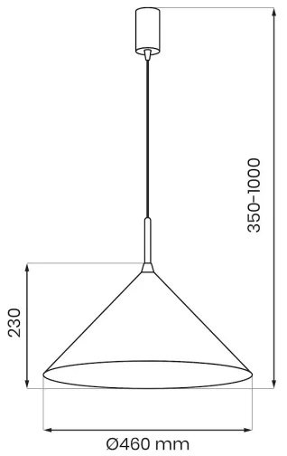 Lampadario sospeso su cavo CAPITAL 1xGX53/15W/230V Ø 46 cm taupe