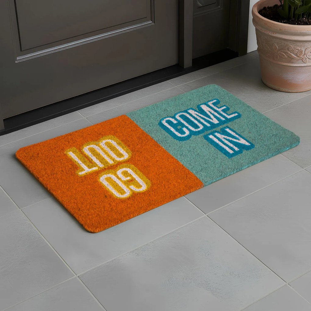 Zerbino 40x70 cm arancione blu Zerbinomania