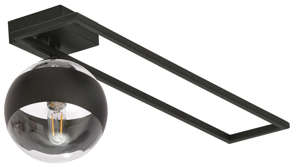 Plafoniera Moderna Andromeda Acciaio Nero 1 Luce E14 Ip20