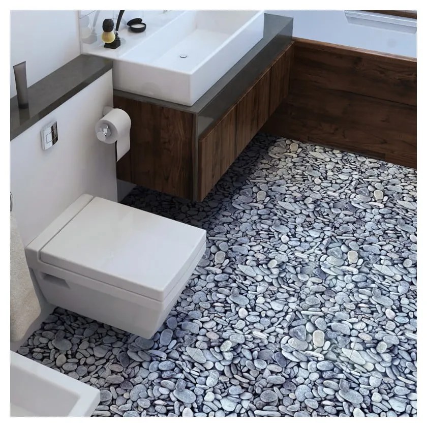 Adesivo per pavimenti Slab Stickers Pebble, 40 x 40 cm - Ambiance