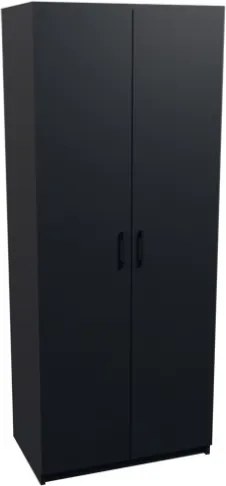 Armadio Guardaroba 74x45x182 Con Barra Appendiabiti Brando Antracite