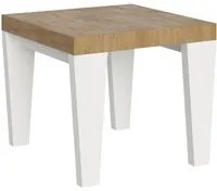 Tavolo da Pranzo Spimbo 90x90 Allungabile fino a 246 cm in Nobilitato Colore: Quercia Bianco