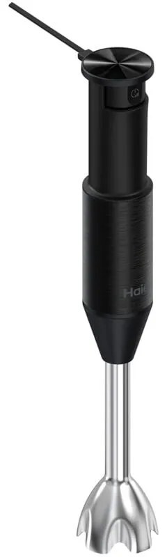 Frullatore a immersione Serie 5 Haier potenza 1000 w, Frullatore a immersione con velocità variabile, Opzione a impulsi, 3 Lame [Nero]