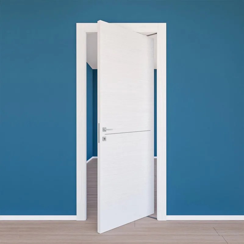 Porta rototraslante MILK INSERTO bianco L 80 x H 210 cm reversibile