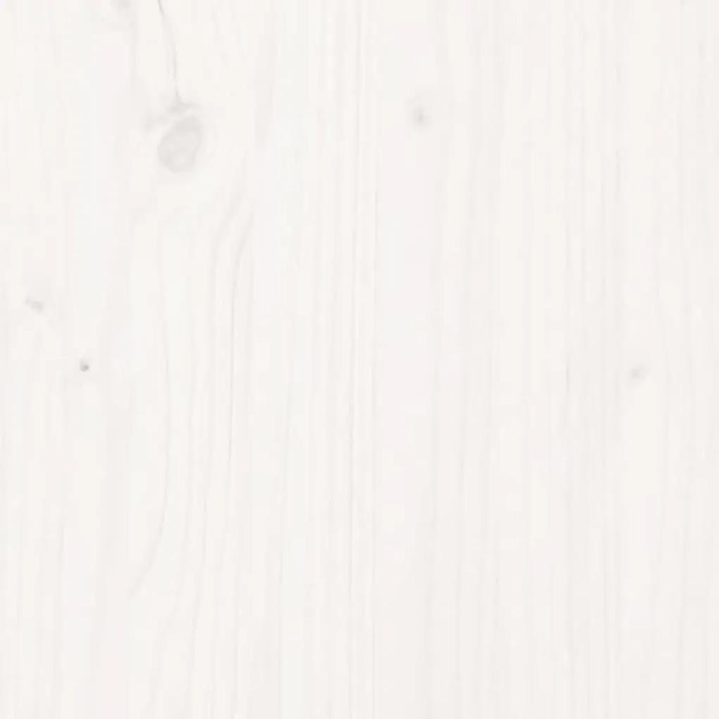 Dormeuse Estraibile Bianca Legno Massello di Pino 2x(80x200) cm
