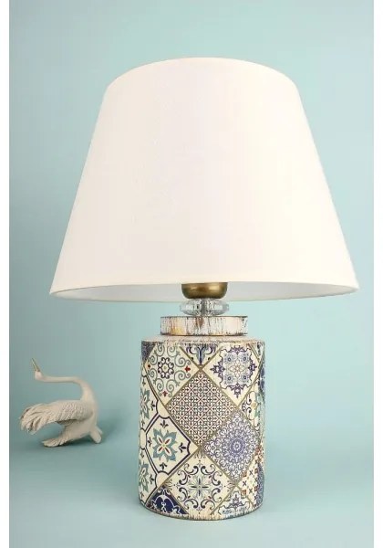 Lampada da tavolo RAMZES 1xE27/40W/230V bianco/grigio